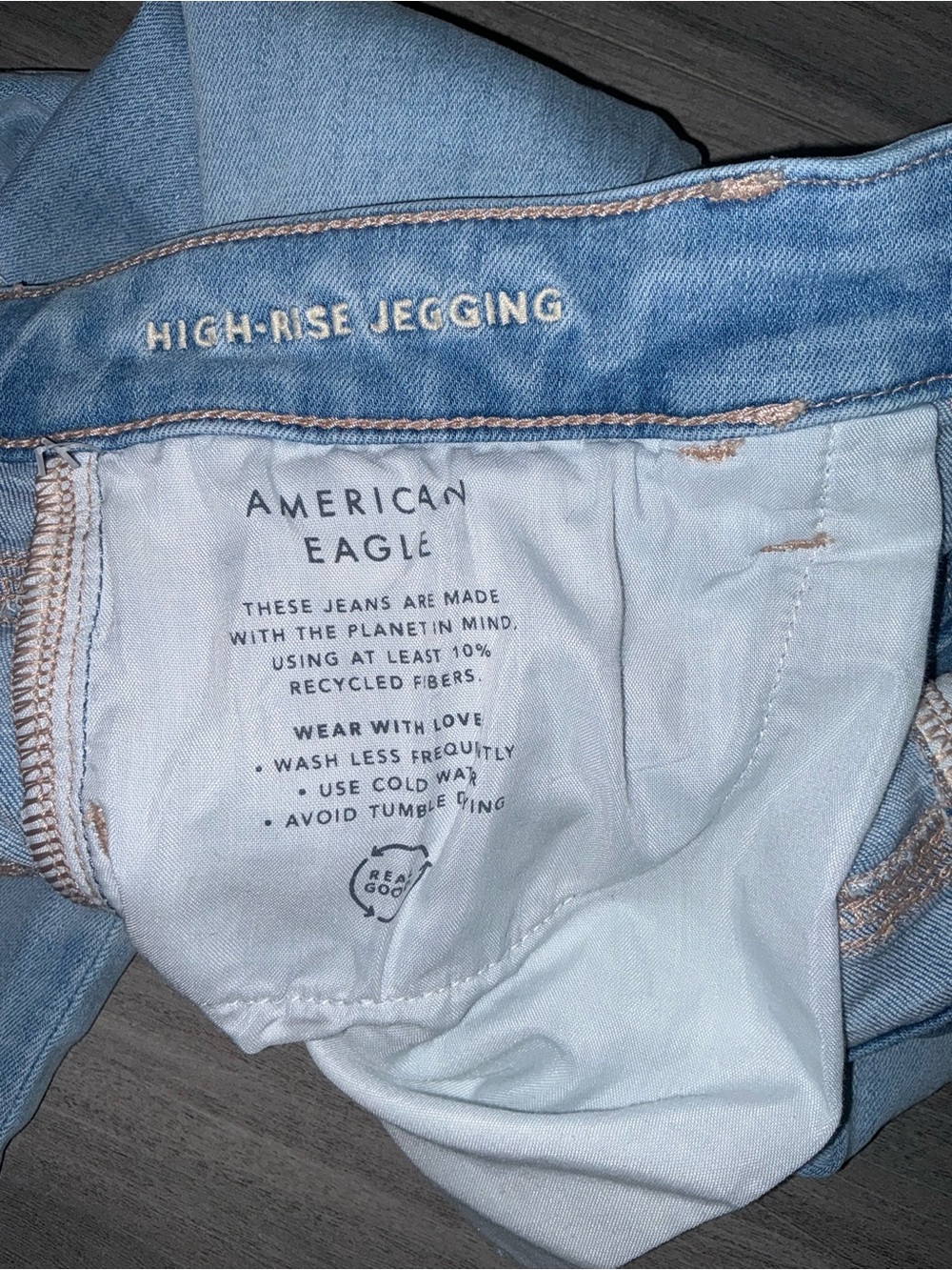 American Eagle Next Level Stretch High-Rise Jegging - Light Wash, Size 8 Short - Picture 7 of 11